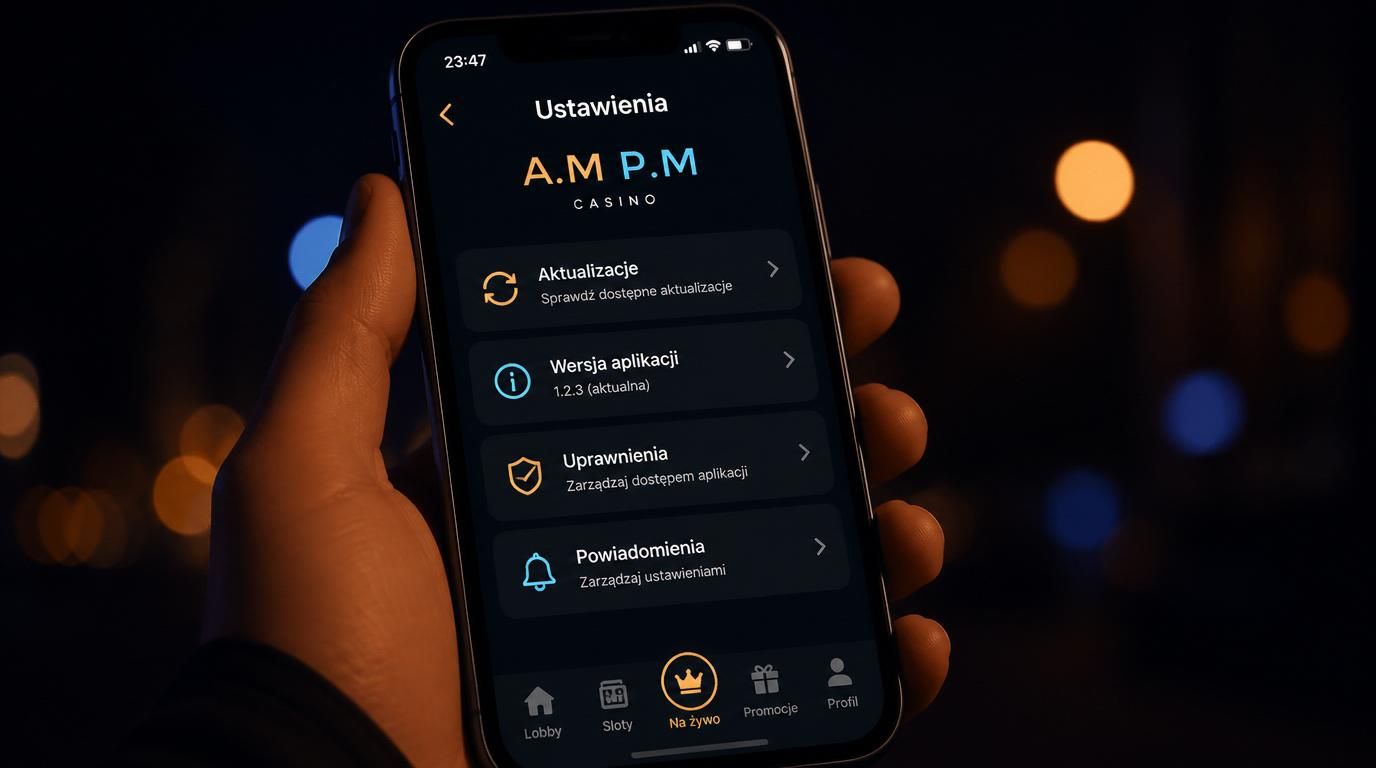 Aktualizacja aplikacji Ampm Casino i ustawienia nocne